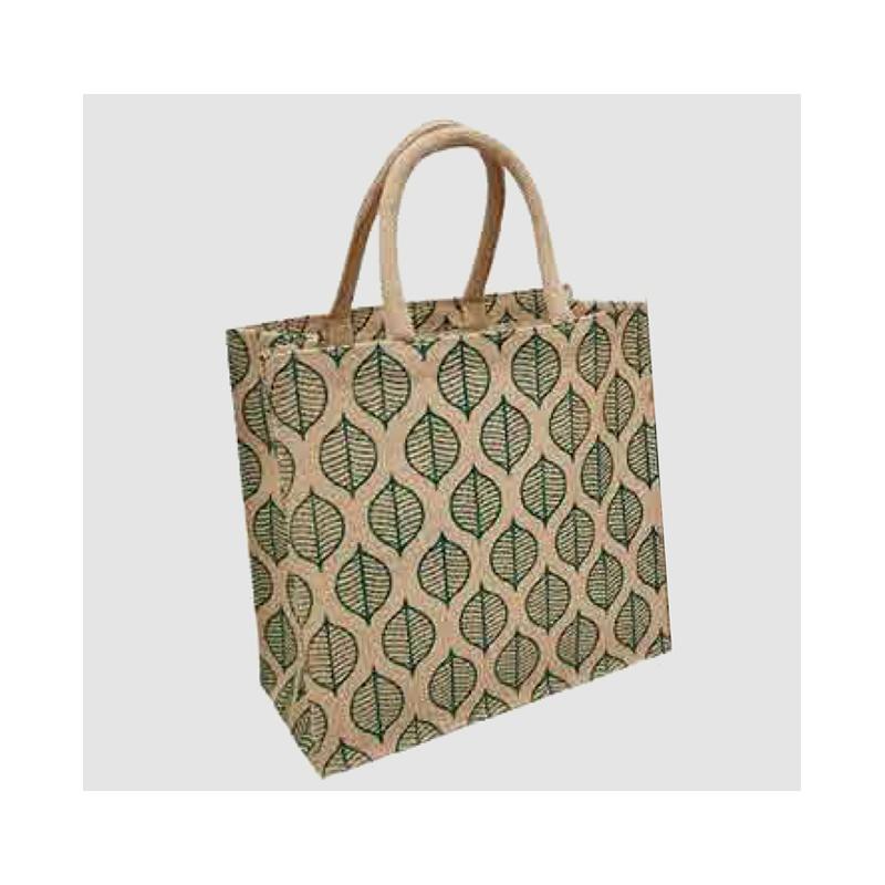 Small  Leaf Design Fancy Jute Bag